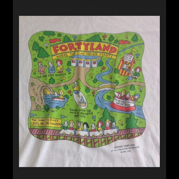 VTG 90S FORTYLAND SHOEBOX  USA  T SHIRT MENS L - Picture 2 of 4